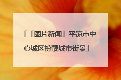 「图片新闻」平凉市中心城区扮靓城市街景