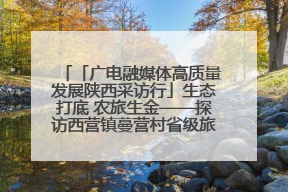 「广电融媒体高质量发展陕西采访行」生态打底 农旅生金——探访西营镇蔓营村省级旅游示范村的振兴密码