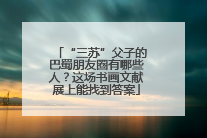 “三苏”父子的巴蜀朋友圈有哪些人？这场书画文献展上能找到答案