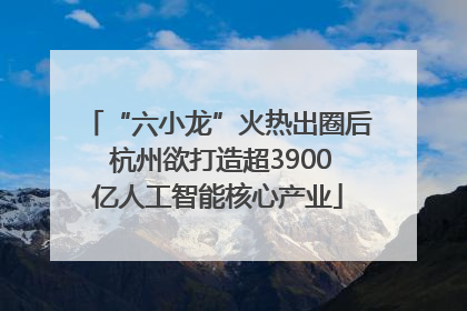 “六小龙”火热出圈后 杭州欲打造超3900亿人工智能核心产业