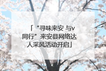 “寻味来安 与v同行”来安县网络达人采风活动开启