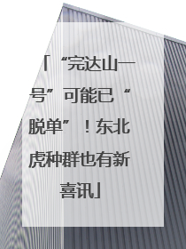 “完达山一号”可能已“脱单”！东北虎种群也有新喜讯