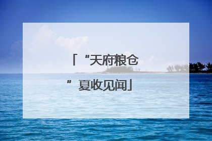 “天府粮仓”夏收见闻