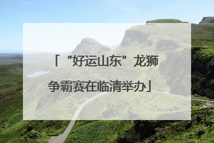 “好运山东”龙狮争霸赛在临清举办