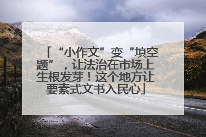“小作文”变“填空题”，让法治在市场上生根发芽！这个地方让要素式文书入民心