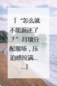 “怎么就不能返还了？”月壤分配现场，压迫感拉满……