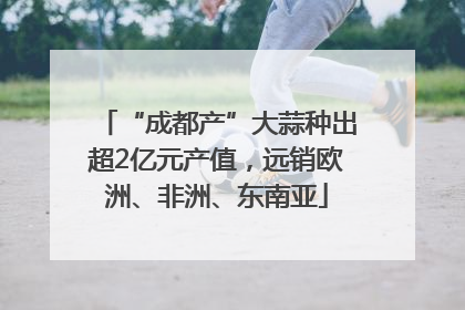 “成都产”大蒜种出超2亿元产值，远销欧洲、非洲、东南亚