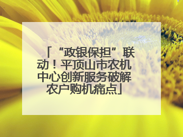“政银保担”联动！平顶山市农机中心创新服务破解农户购机痛点