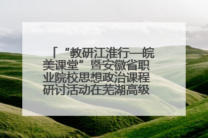 “教研江淮行—皖美课堂”暨安徽省职业院校思想政治课程研讨活动在芜湖高级职业技术学校举行