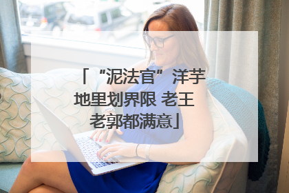 “泥法官”洋芋地里划界限 老王老郭都满意