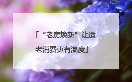 “老房焕新”让适老消费更有温度