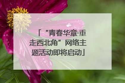 “青春华章·重走西北角”网络主题活动即将启动