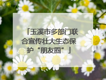玉溪市多部门联合宣传壮大生态保护“朋友圈”