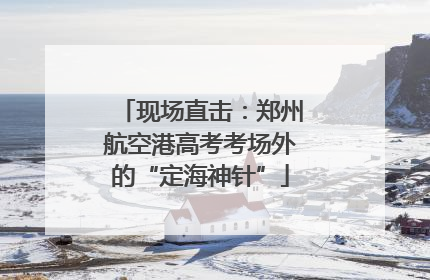 现场直击：郑州航空港高考考场外的“定海神针”