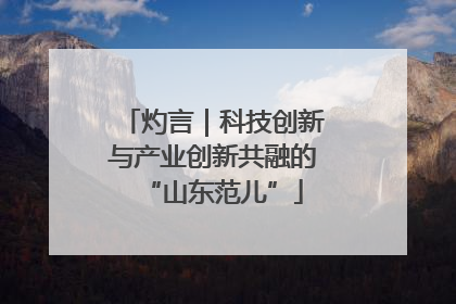 灼言｜科技创新与产业创新共融的“山东范儿”