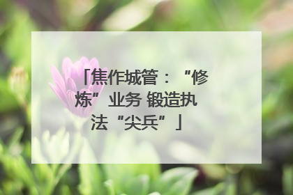 焦作城管：“修炼”业务 锻造执法“尖兵”