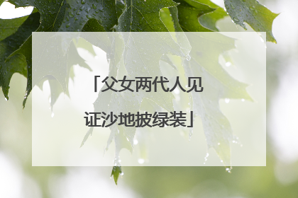 父女两代人见证沙地披绿装