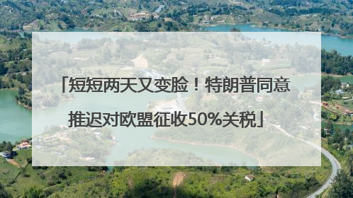 短短两天又变脸！特朗普同意推迟对欧盟征收50%关税