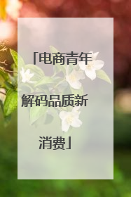 电商青年解码品质新消费