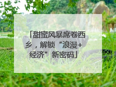 甜蜜风暴席卷西乡，解锁“浪漫+经济”新密码