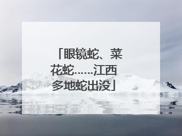 眼镜蛇、菜花蛇……江西多地蛇出没