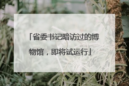 省委书记暗访过的博物馆，即将试运行