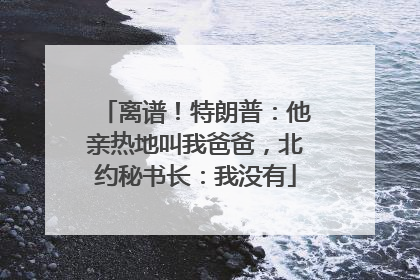 离谱！特朗普：他亲热地叫我爸爸，北约秘书长：我没有