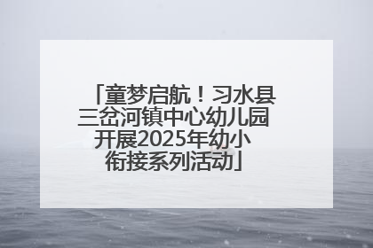 童梦启航！习水县三岔河镇中心幼儿园开展2025年幼小衔接系列活动