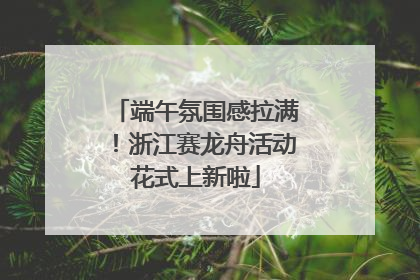 端午氛围感拉满！浙江赛龙舟活动花式上新啦