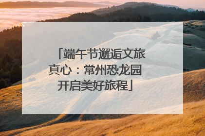 端午节邂逅文旅真心：常州恐龙园开启美好旅程