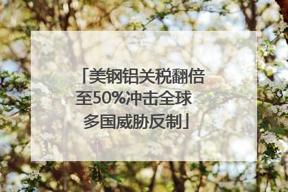 美钢铝关税翻倍至50%冲击全球 多国威胁反制