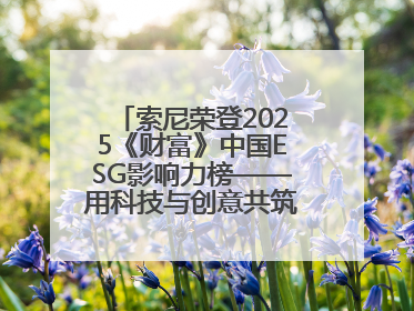 索尼荣登2025《财富》中国ESG影响力榜——用科技与创意共筑可持续的未来