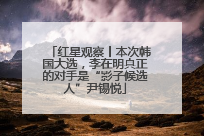 红星观察丨本次韩国大选，李在明真正的对手是“影子候选人”尹锡悦