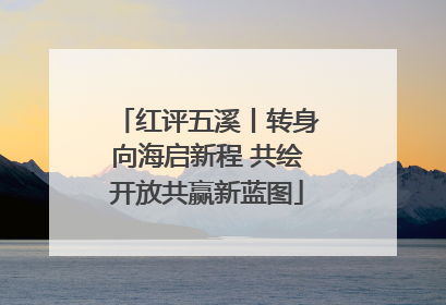 红评五溪丨转身向海启新程 共绘开放共赢新蓝图