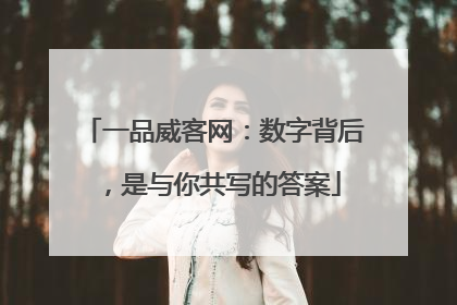 一品威客网：数字背后，是与你共写的答案