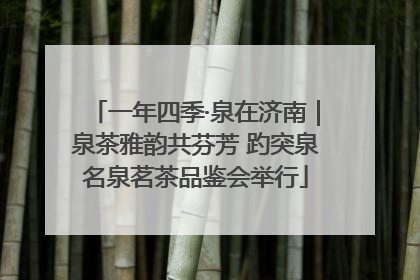 一年四季·泉在济南｜泉茶雅韵共芬芳 趵突泉名泉茗茶品鉴会举行