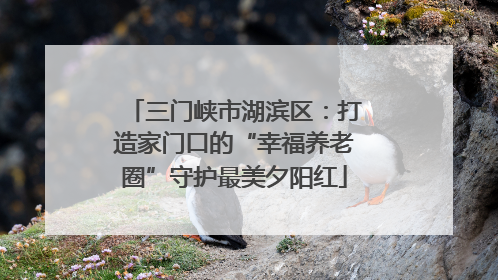 三门峡市湖滨区：打造家门口的“幸福养老圈”守护最美夕阳红