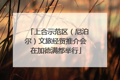 上合示范区（尼泊尔）文旅经贸推介会在加德满都举行