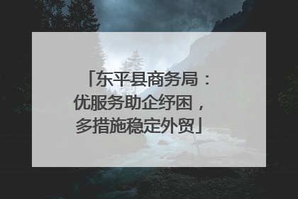 东平县商务局：优服务助企纾困，多措施稳定外贸