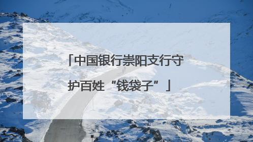 中国银行崇阳支行守护百姓“钱袋子”