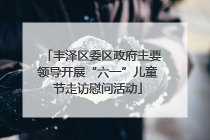 丰泽区委区政府主要领导开展“六一”儿童节走访慰问活动