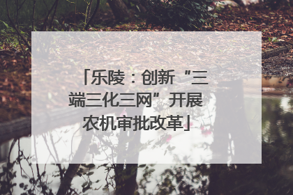 乐陵：创新“三端三化三网”开展农机审批改革