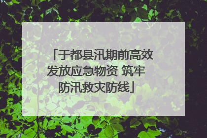 于都县汛期前高效发放应急物资 筑牢防汛救灾防线
