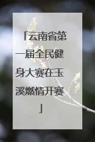 云南省第一届全民健身大赛在玉溪燃情开赛