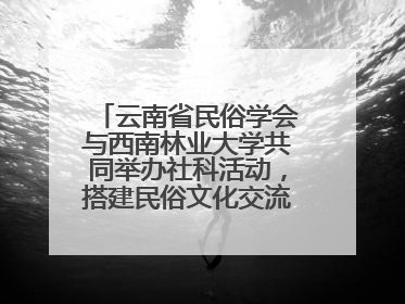 云南省民俗学会与西南林业大学共同举办社科活动，搭建民俗文化交流展示平台
