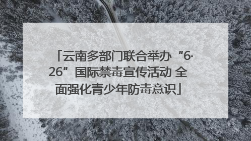 云南多部门联合举办“6·26”国际禁毒宣传活动 全面强化青少年防毒意识