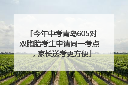 今年中考青岛605对双胞胎考生申请同一考点，家长送考更方便