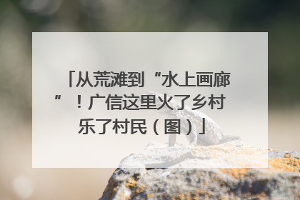 从荒滩到“水上画廊”！广信这里火了乡村 乐了村民（图）