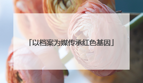 以档案为媒传承红色基因