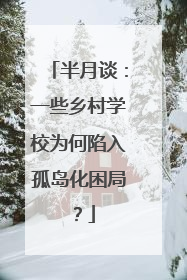 半月谈：一些乡村学校为何陷入孤岛化困局？